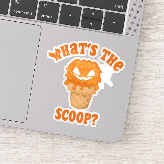Wat is het Scoop geslacht onthullen Halloween ijs Sticker (Detail)