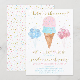 Wat is het Scoop Pink Blue Ice Cream Gender onthul Kaart