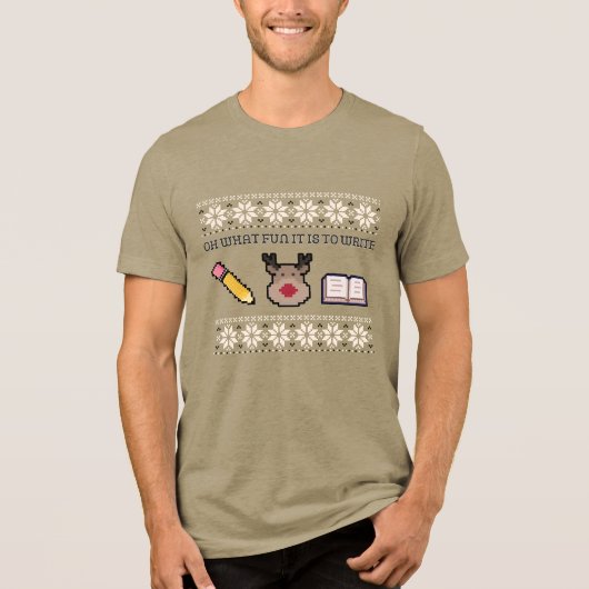 Wat is het toch leuk om auteur Xmas te schrijven Tri-Blend Shirt (Voorkant)