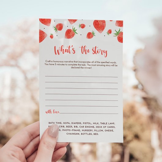 Wat is het verhaal spel, Berry Sweet Baby shower Kaart