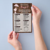 Wat is In Purse AA Cowgirl Baby shower Game Kaart (Hand)