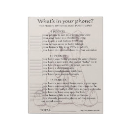 Wat is in uw Notitieblok van het Spel van het Baby