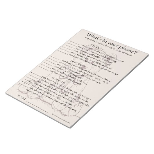 Wat is in uw Notitieblok van het Spel van het Baby (Schuin)