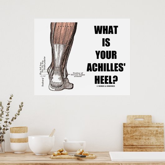 Wat is je achilleshiel? (Hielanatomie) Poster (Keuken)