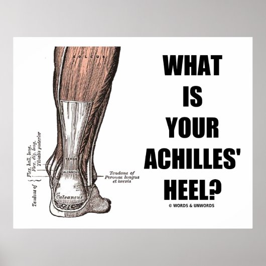 Wat is je achilleshiel? (Hielanatomie) Poster (Voorkant)