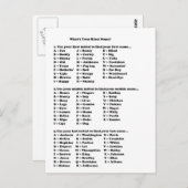 Wat is je bijnaam? briefkaart (Voorkant / Achterkant)