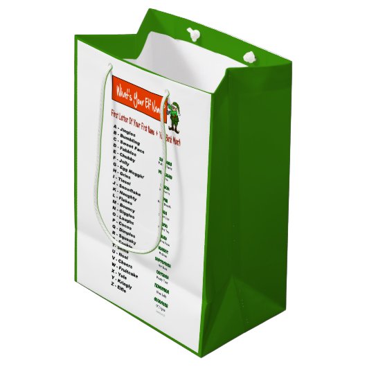 Wat is je Elf-naam?  cadeauzakje (Voorkant Gekanteld)