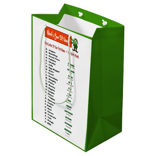 Wat is je Elf-naam?  cadeauzakje (Achterkant Gekanteld)