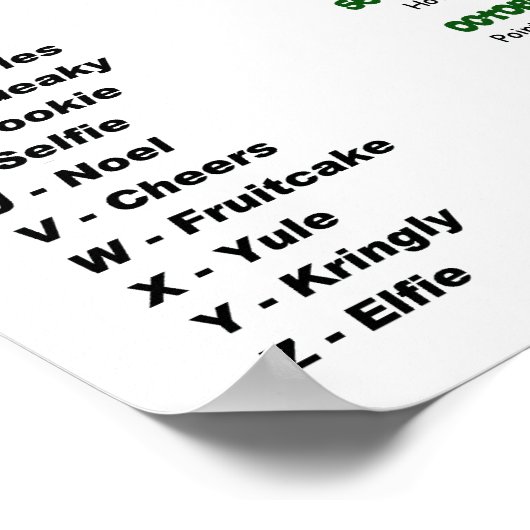 Wat is je Elf-naam? Kerstfeestdag Poster (Hoek)