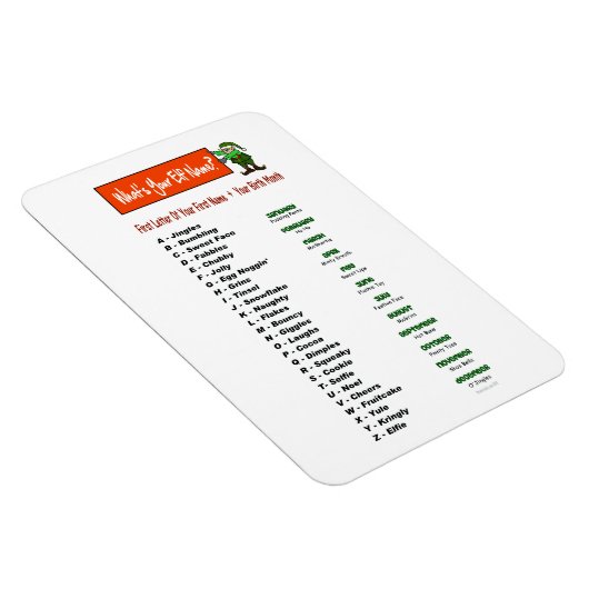 Wat is je elfnaam? Flexibele magneet (Rechterzijde)