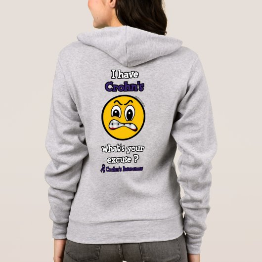 Wat is je excuses... Crohn's Hoodie? Hoodie (Achterkant)