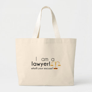 wat is je excuus? grote tote bag