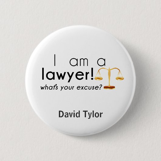 Wat is je excuus? ronde button 5,7 cm (Voorkant)