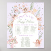 Wat is je feeënnaam Whimsical verjaardagsspel Poster (Voorkant)