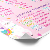 Wat is je Llama Name Party Game Poster? Poster (Hoek)