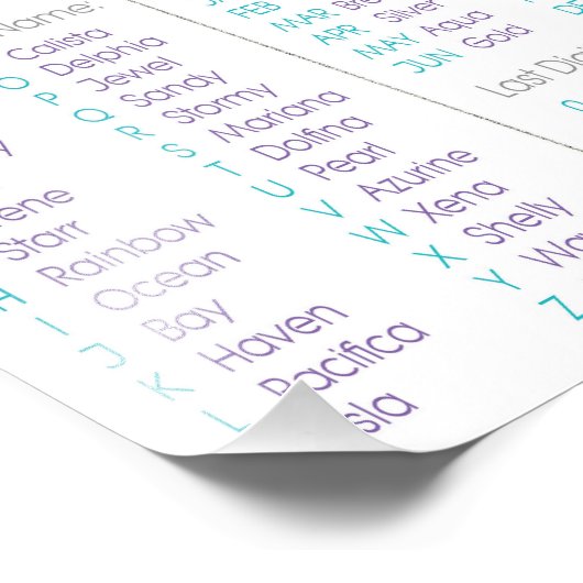 Wat is je Mermaid Name Sign? | 8x10 afdrukken Foto Afdruk (Hoek)