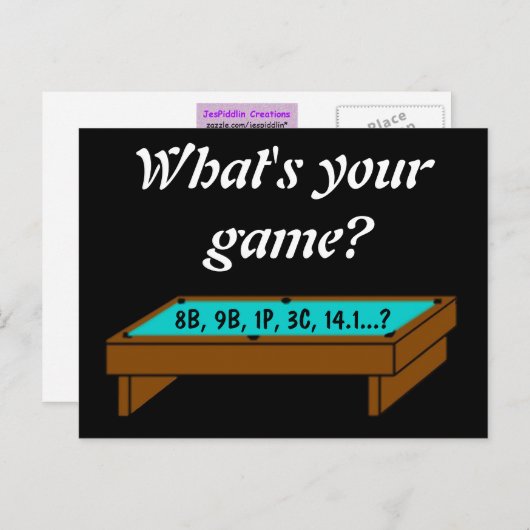 Wat is je spel? Briefkaart (Voorkant / Achterkant)