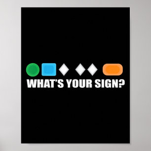 Wat is je sterrenbeeld Skiën Moeilijkheidsgraad Sk Poster