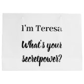 Wat is je superkracht held ontwerp groot cadeauzakje (Achterkant)