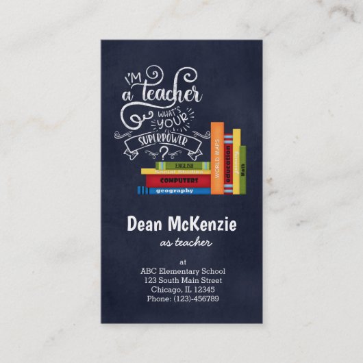 Wat is je supermacht? visitekaartje (Voorkant)