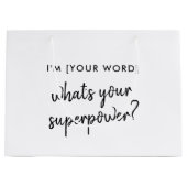 Wat is je Superpower? | Modern Hero-rolmodel Groot Cadeauzakje (Voorkant)
