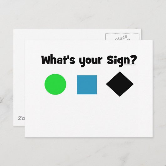 Wat is je teken? briefkaart (Voorkant / Achterkant)