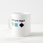 Wat is je teken? koffiemok (Voorkant links)