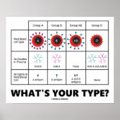 Wat is je type? (Bloedcelgroepen) Poster (Voorkant)