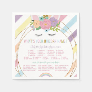 Wat is je Unicorn Name Birthday Party? Servet