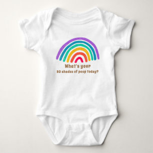 Wat is jouw 50 tinten poep vandaag? regenboog romper