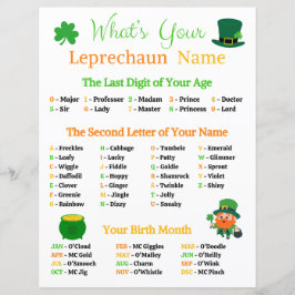 Wat is jouw Leprechaun naam spel