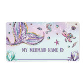 Wat is jouw Mermaid Name Birthday Game? Etiket (Voorkant)