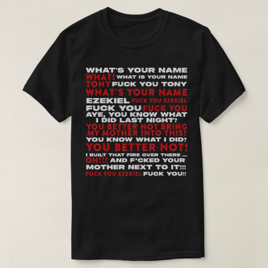 Wat is Jouw naam Tony en Ezekiel Funny? T-shirt (Design voorkant)