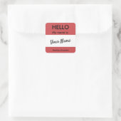 Wat is jouw naam? vierkante sticker (Tas)