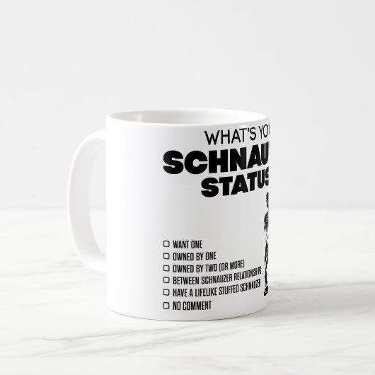 Wat is jouw Schnauzer Status? Koffiemok (Voorkant links)