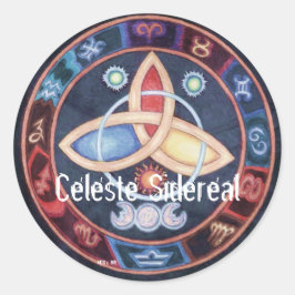 Wat is jouw teken, Zodiac Bookplate Ronde Sticker