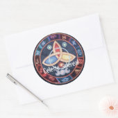 Wat is jouw teken, Zodiac Bookplate Ronde Sticker (Envelop)
