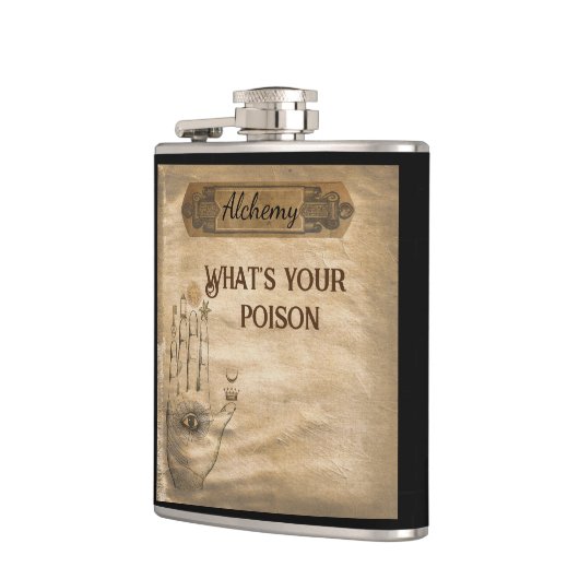 Wat is jouw vergif? heupfles (Links)