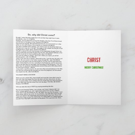 Wat is Kerstmis? Feestdagen Kaart (Binnen)