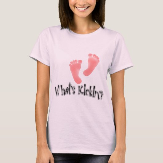 Wat is Kickin? Design voor moederschap T-shirt (Voorkant)