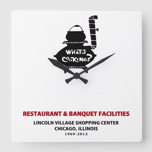 Wat is koken, Lincoln Village Center, Chigago Vierkante Klok (Voorkant)