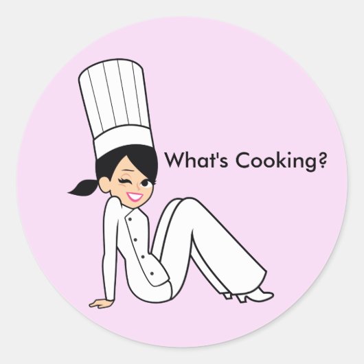 "Wat is koken?" Sticker met Illustratie (Voorkant)