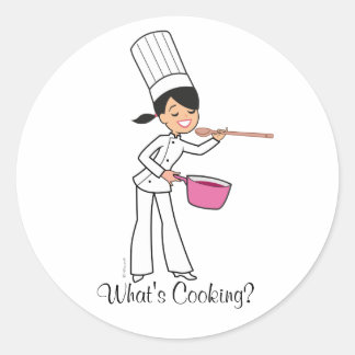 Wat is kookster? Baker Girl Ronde Sticker