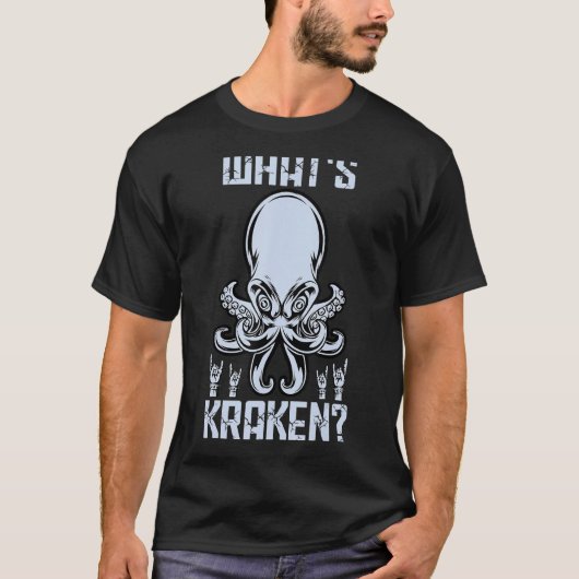 Wat is Kraken Cephalopod Terror Scary Octopus T-shirt (Voorkant)