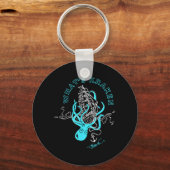 Wat is Kraken Grappige Octopus Zee Monster Grafisc Sleutelhanger (Voorkant)