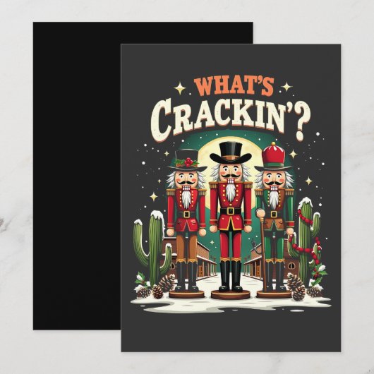 Wat is kraken Notenkraker Cactus Kerstmis Grappig Bedankkaart (Voorkant / Achterkant)
