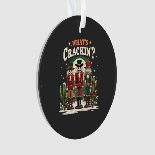 Wat is kraken Notenkraker Cactus Kerstmis Grappig Ornament (voorkant)