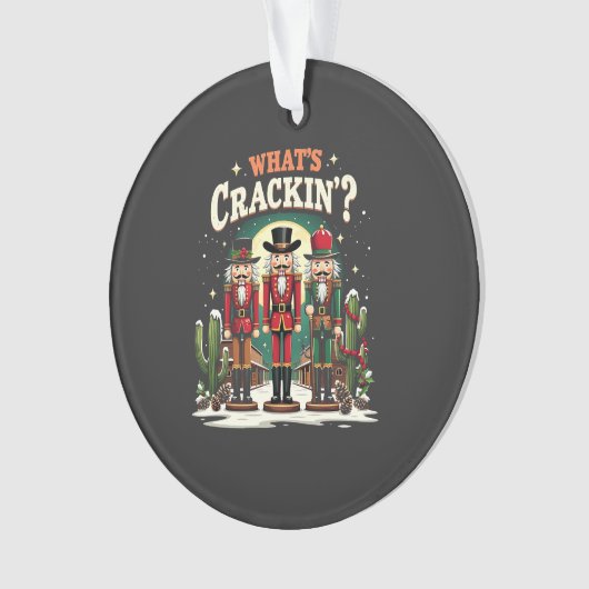 Wat is kraken Notenkraker Cactus Kerstmis Grappig Ornament (voorkant)