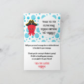 "Wat is Kraken" Octopus Piraat Kinderverjaardag Bedankkaart (Binnen)