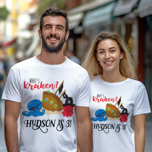 "Wat is Kraken" Octopus Pirate Ouders Verjaardag T-shirt